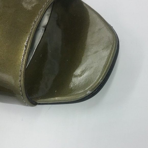 Marciano Patent Peep toe Ankle Cuff Heels - Picture 5 of 15